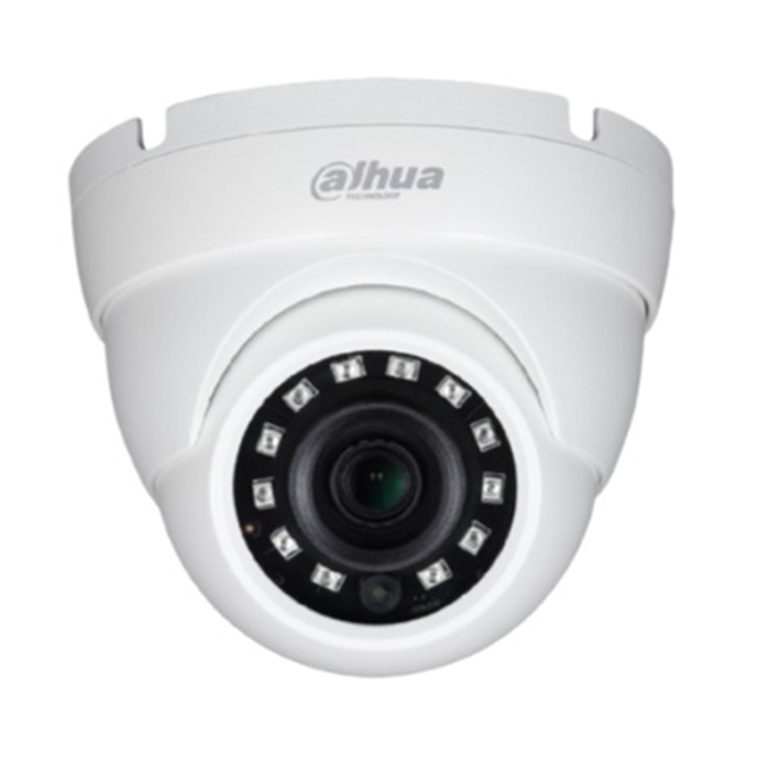 DH-HAC-HDW1200MN-0280B-S5 White-HDCVI Dome Security Camera 1080p 28mm Lens-Front View