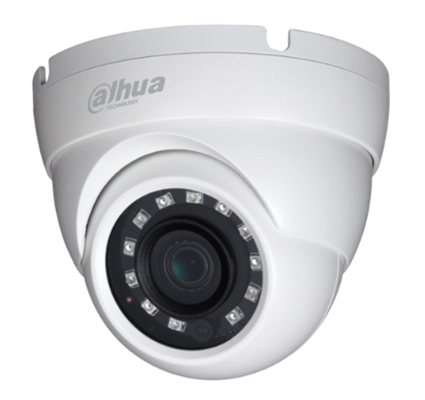 DH-HAC-HDW1200MN-0280B-S5 White-HDCVI Dome Security Camera 1080p 28mm Lens-Lateral View
