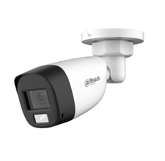 Dahua Lite Series  - Cámara de Seguridad Analógica Tipo Bala, 2MP Full HD 1080p, Lente de 2.8mm, Luz Dual Inteligente, Micrófono Integrado