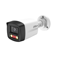Dahua IPC-HFW1239TL1-PV - Cámara Bullet IP 2MP Full HD, Smart Dual Light, Disuasión Activa, Micrófono y Altavoz Integrados, Lente 2.8mm, PoE, IP67