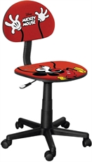Xtech  Disney Mickey Mouse - Silla de Oficina Roja, Altura ajustable, Base de plástico y cojín de tela suave.