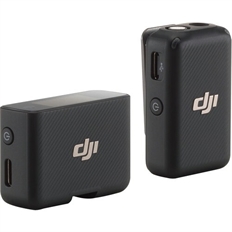 DJI Mic - Micrófono Inalámbrico y Sistema de Grabación de Audio, Omnidireccional, 3.5mm, USB-C, Lightning, Negro
