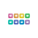 DJI  -Mic Mini 2 Multi-Color Magnetic Front Cover Set, Personalization Accessory, 8-Color Pack, Storage Case, 0.9g
