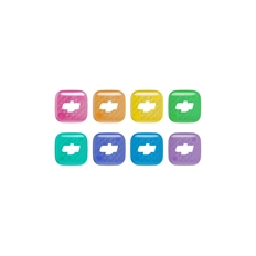 DJI  -Mic Mini 2 Multi-Color Magnetic Front Cover Set, Personalization Accessory, 8-Color Pack, Storage Case, 0.9g