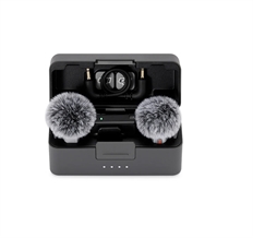 DJI  - Mic Mini 2S, Ultra-Compact Wireless Microphone System, 2 TX + 1 RX + Charging Case, 32-bit Float Internal Recording, 14.5GB Storage, AI Noise Cancellation