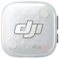 DJI  - Mic Mini 2S Transmisor de Micrófono Inalámbrico, 32-bit Float, 14.5GB de Almacenamiento Interno, Cancelación de Ruido con IA, Bluetooth 6.0, Hasta 400m