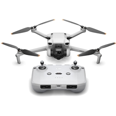 DJI Mini 3 - Drone, Hasta 4K a 30fps, Blanco con Paquete de Batería y Control Remoto