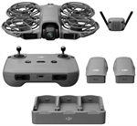 DJI Neo 2 Fly More Combo - Drone, Up to 4K at 60fps, Grey with Battery Pack and Remote Control