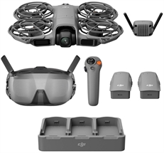 DJI Neo 2 Motion Fly More Combo - Drone, Up to 4K at 60fps, Grey with Battery Pack, Motion Control and Goggles
