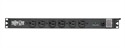 DRS-1215 Black-1U Rackmount Surge Protector 14 Outlets-Front View
