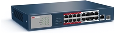 Hikvision DS-3E0318P-E-M - Switch, 16 Puertos, PoE, 7.2Gbps