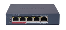Hikvision DS-3E1105P-EI/M - Switch, 4 Puertos , Fast Ethernet PoE, 1.2Gbps