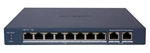 Hikvision DS-3E1310P-EI/M - Switch PoE Inteligente Administrable, 8 Puertos, 9.6Gbps