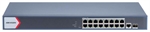 Hikvision DS-3E1518P-EI/M - Switch, 16 Puertos, Gigabit Ethernet PoE Inteligente, 56Gbps