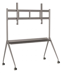  Hikvision DS-D5ABKY2-M  - Mobile Trolley Stand for Interactive Displays, Silver Gray, 75" to 86", Maximum Weight 100Kg, High-quality SPCC steel plate