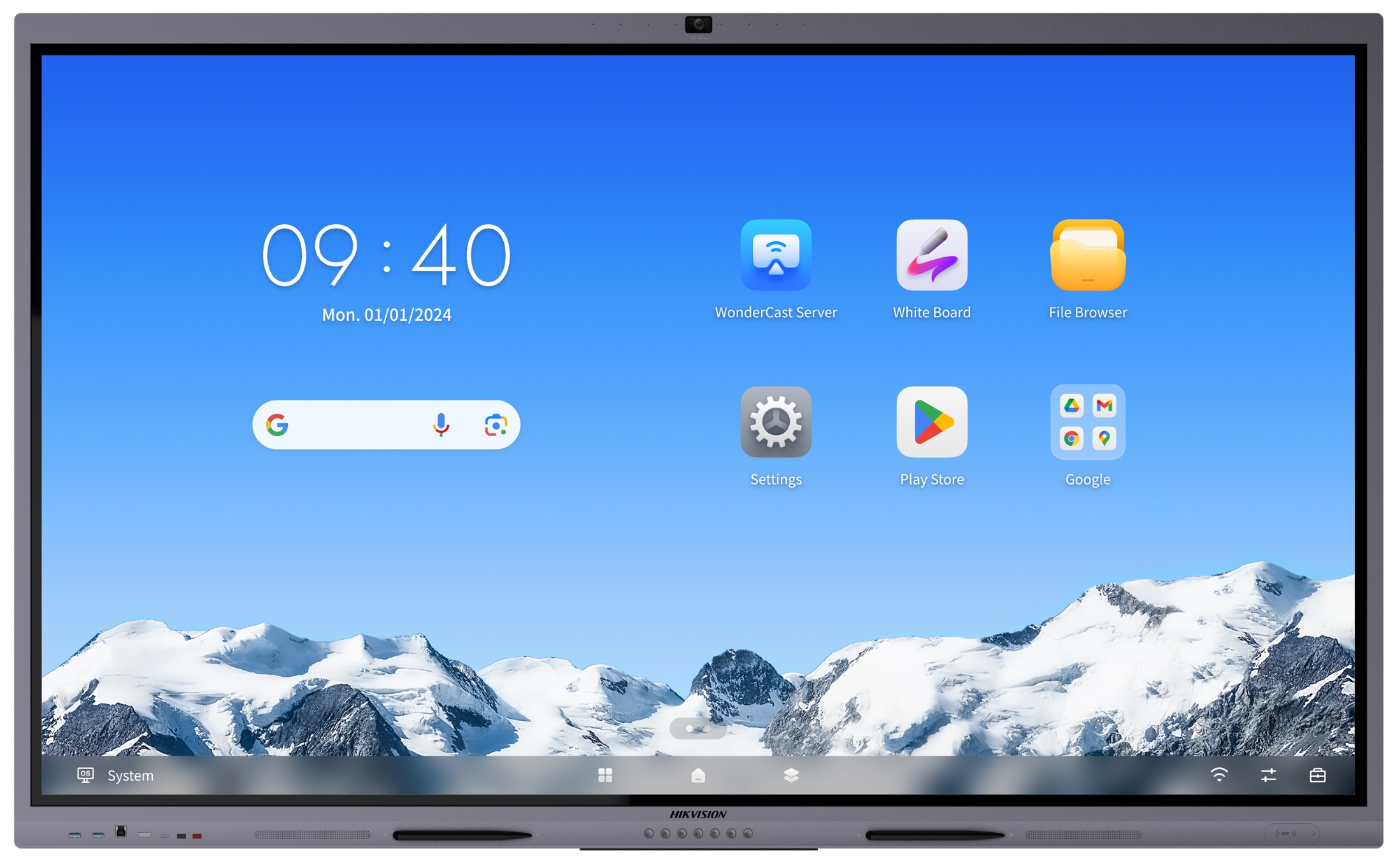Hikvision DS-D5C65RB/B2L(EDLA) - Pantalla Interactiva, 65", 4K, DLED,  Android 14