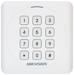 Hikvision DS-K1801MK - Card Reader, M1 Card, EM Card, Numerical Keyboard, IP65, White