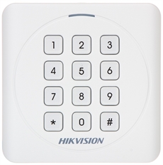Hikvision DS-K1801MK - Lector de Tarjetas, Tarjetas M1, Tarjetas EM, Teclado Numérico, IP65, Blanco