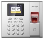 Hikvision DS-K1T8003EF - Terminal de Control de Acceso con Lector de Huellas, Tarjeta, Pin, Plateado