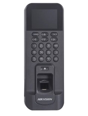 Hikvision - Terminal de control de acceso con lector de huellas, 2.4", 320x240p, LCD, Negro