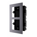 Hikvision DS-KD-ACF2/Plastic - Flush Mounting Frame for IP Video Intercom, 2 Modules, Aluminum Cover and Plastic Back Box