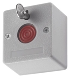 Hikvision DS-PD1-EB - Wired Panic Button with Security Key, NO/NC Contacts, Flame-Retardant ABS