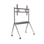Hikvision DS-D5ABKY2-S - Stand with Wheels for Monitors, Silver, 55'' to 75'', Maximum Weight 85Kg, SPCC high quality steel plate