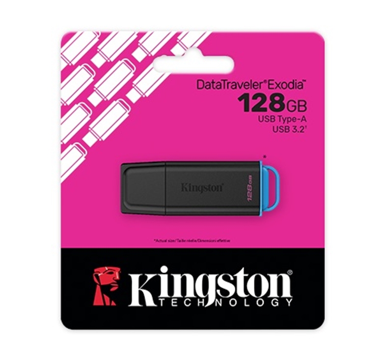 DTXG2-128GB Black-Blue-128GB USB 32 Gen 1 Flash Drive-Box