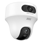 Hikvision  - 6MP PT Security Camera with Dual-Lens Technology (2.8+4mm), Smart Hybrid Light, AI Human & Vehicle Detection, Wi-Fi 6, MicroSD Slot, Two-Way Audio, White