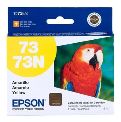 Epson 73 T073420-AL Ink Cartridges Amarillo Frente