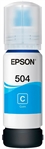 Epson T504 - Botella de Tinta Cyan, 1 Paquete