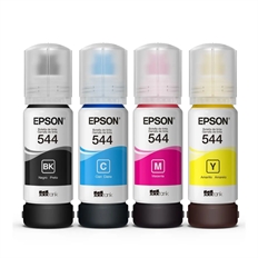 Epson T544520 - Black, Yellow, Cyan, Magenta Ink Refill, 4 Pack Full Set