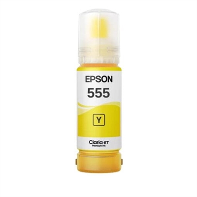 Epson T555 Ink Cartridges yellow front view