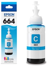 Epson T664  - Cyan Ink Refill, 1 Pack (70ml)