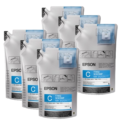 Epson T741 Cyan Original Extra High Capacity Ink Pack, 6 Pack