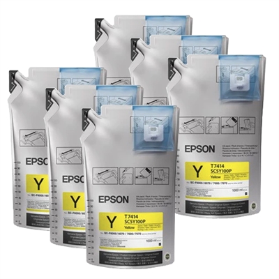 Epson T741 Yellow Original Extra High Capacity Ink Pack, 6 Pack