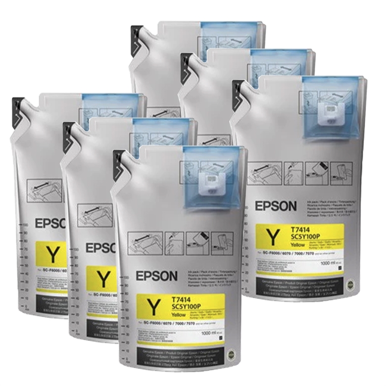 Epson T741 Yellow Original Extra High Capacity Ink Pack, 6 Pack