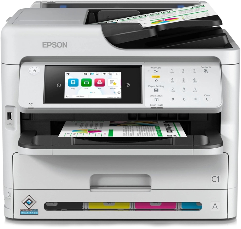 Epson WorkForce Pro WF-C5890 C11CK23301 - All-in-One Inkjet Printer Wireless Color White View Front