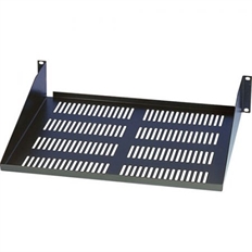 Quest FSS - Repisa Fija Ventilada para Rack, 19", 2U, Profundidad 18", Capacidad 40 lb, Acero, Negra