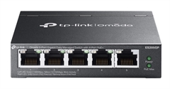 TP-Link Omada ES205GP - Switch de Gestión Sencilla, 5 Puertos, Gigabit Ethernet, PoE+, 10Gbps
