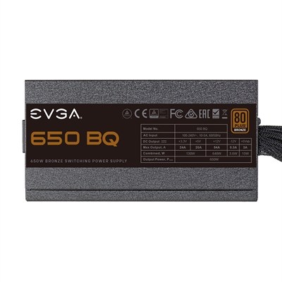 EVGA 650 BQ - Fuente de alimentación (interna) - 80 PLUS Bronze Brand view