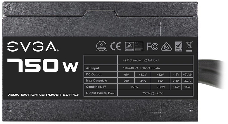 EVGA 750 N1 700W Power Supply Info