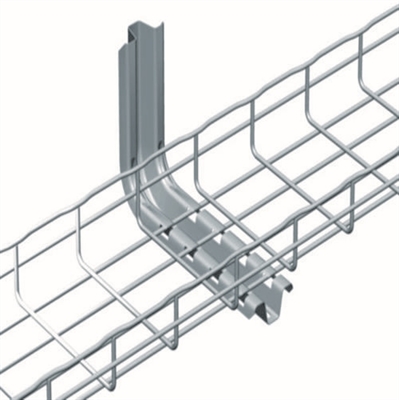 fasl200pg L-Bracket-Fast-Fixing-Support-for-200mm-Wire-Mesh-Cable-Tray-Front View