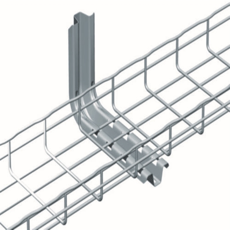 fasl200pg L-Bracket-Fast-Fixing-Support-for-200mm-Wire-Mesh-Cable-Tray-Front View