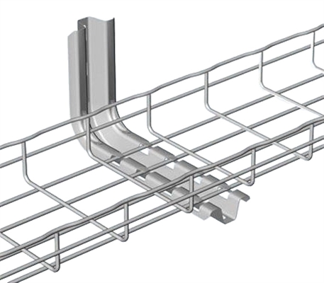FASL300PG 12-Inch Pre-Galvanized FAS L-Bracket for Wire Mesh Cable Tray-Front View