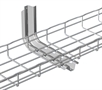 FASL300PG 12-Inch Pre-Galvanized FAS L-Bracket for Wire Mesh Cable Tray-Front View