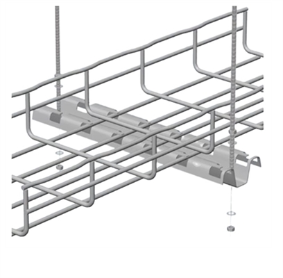 FASP200PG 8-Inch Straight FAS Profile Channel for Wire Mesh Cable Tray-Front View