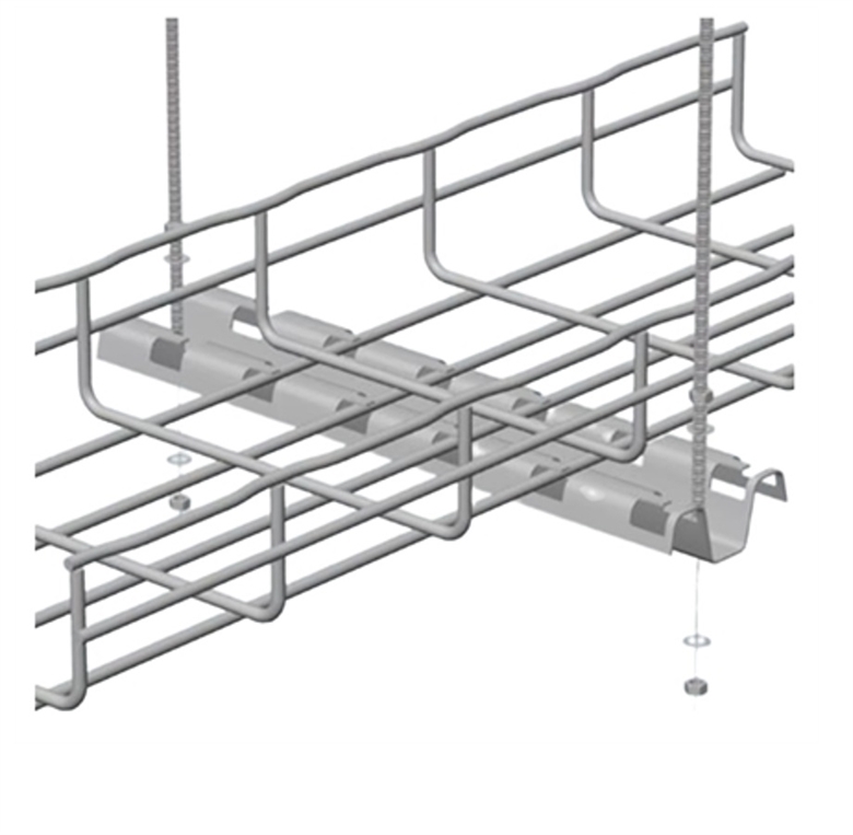 FASP200PG 8-Inch Straight FAS Profile Channel for Wire Mesh Cable Tray-Front View