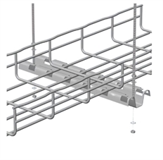 Cablofil Legrand  - Perfil Recto de Montaje Rápido con Pestañas de Bloqueo FAS, Altura 0.04m, Capacidad 200mm, Profundidad Total 0.28m sin Tornillos, Capacidad de Carga 35kg