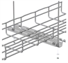 FASP400PG 16-Inch Straight FAS Profile Channel for Wire Mesh Cable Tray-Front View